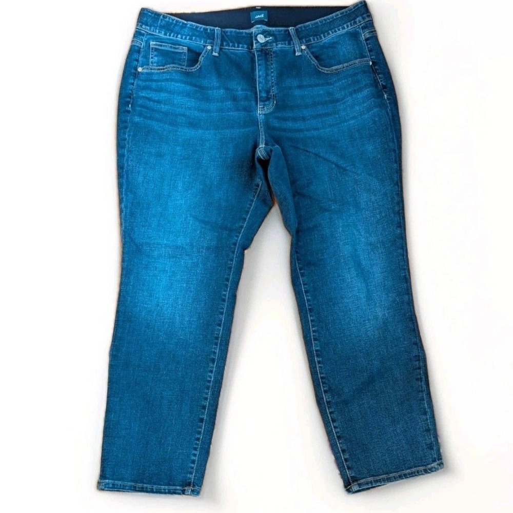 Y2K Comfort Waistband JAG Jeans Carter‎ Girlfriend Blue Denim Plus Size 20W